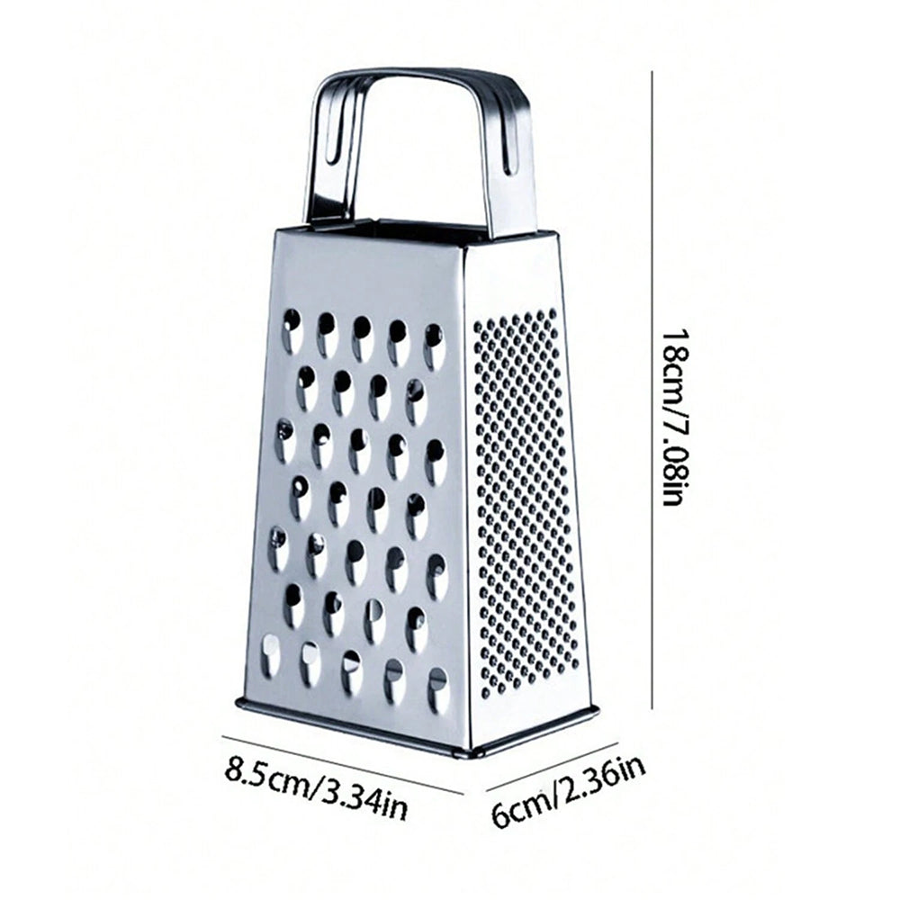 4 Sided Box Cheese Grater Stainless Steel 8 Inch Kitchen Vegetable Slicer Cutter