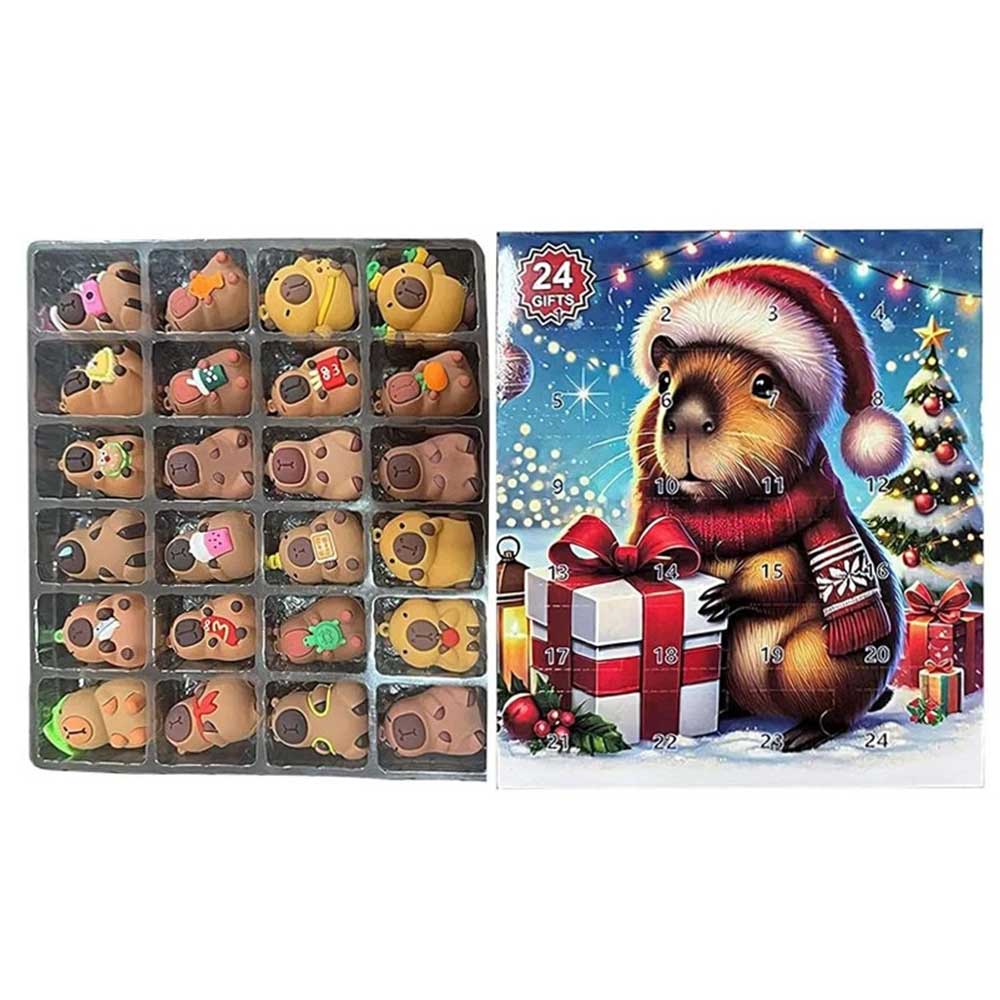 Capybara Countdown to Christmas 2025 - 24 Day Advent Calendar with Surprise Toys
