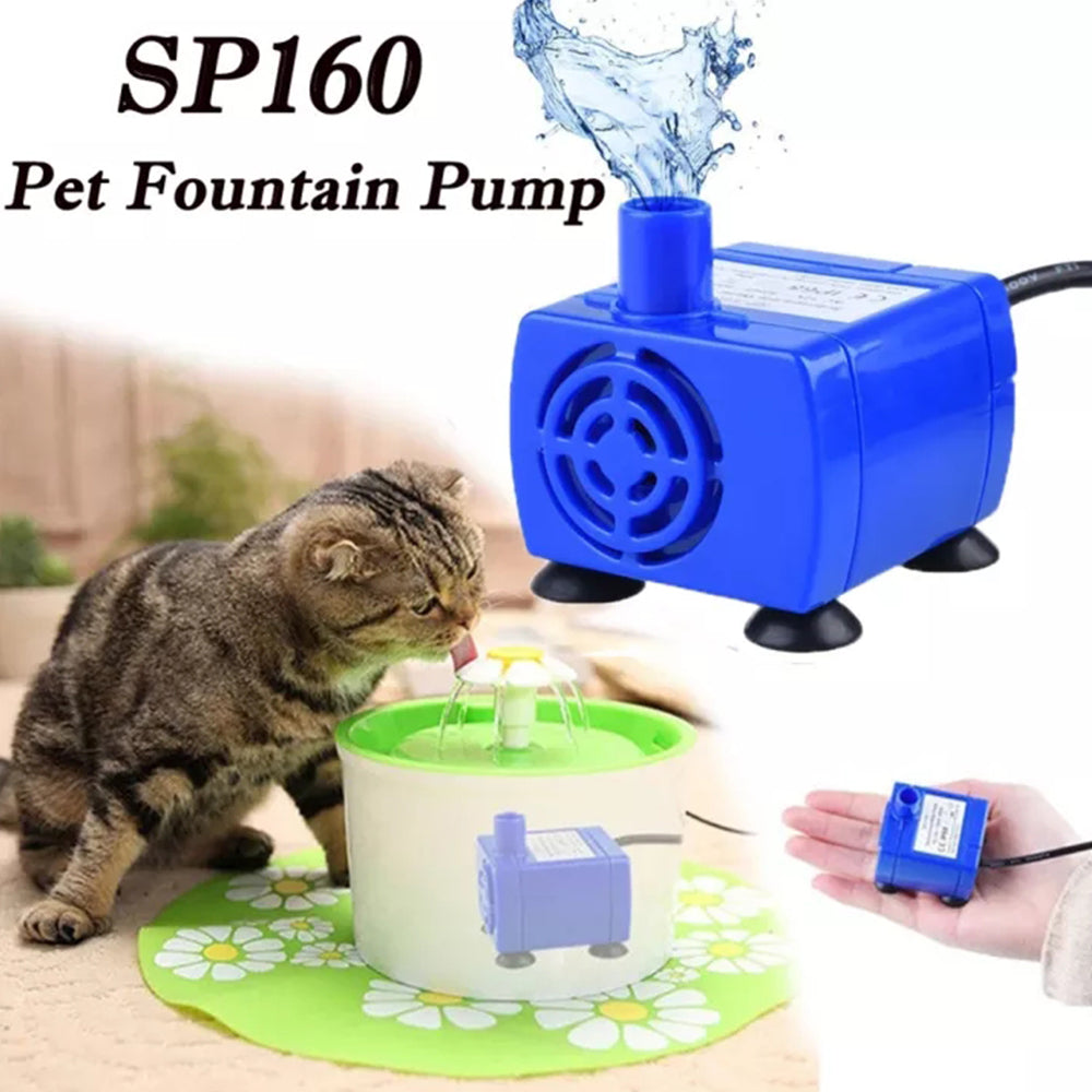 Mini Pets Drinking Fountain Pump DC USB LED For Cat Water Bowl Submersible Pump