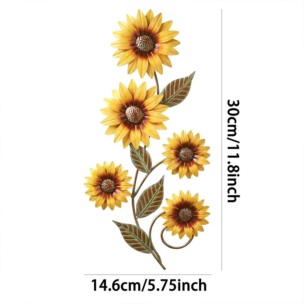 Metal Sunflower Wall Decor – Garden Floral Art for Indoor & Outdoor Use