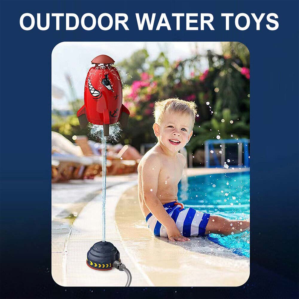 Rocket Launcher Space Rocket Jet Sprinkler Summer Water Play Toys for Child Kids