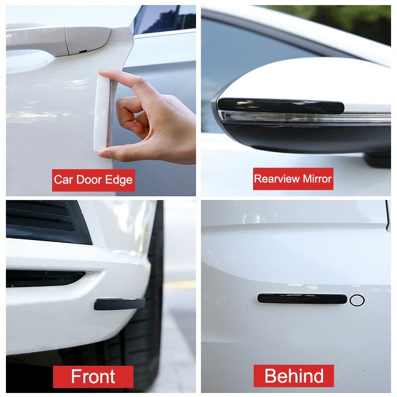 4-Pack Car Door Edge Strip – Anti-Scratch Protector, Premium Plating, Strong 3M Backing