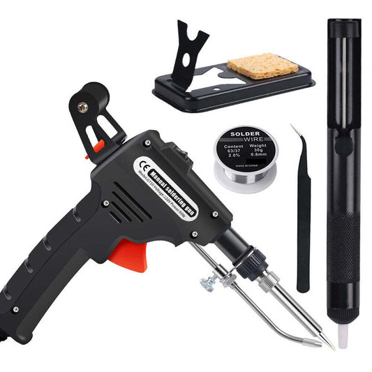 5PCS/set 60W Automatic Electric Soldering Station Iron Gun Solder Tin Tool Kit