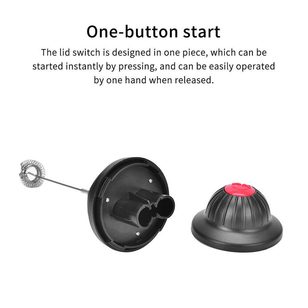 Handheld Electric Coffee Milk Frother Kitchen Whisk Automatic Mixer Jug Cup