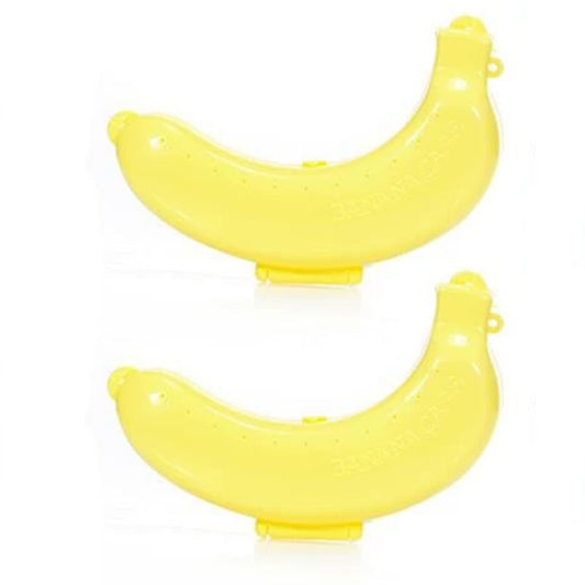 2 Pack Reusable Banana Storage Box – Fruit Protector with Vents for Freshness Portable Lunch Companion