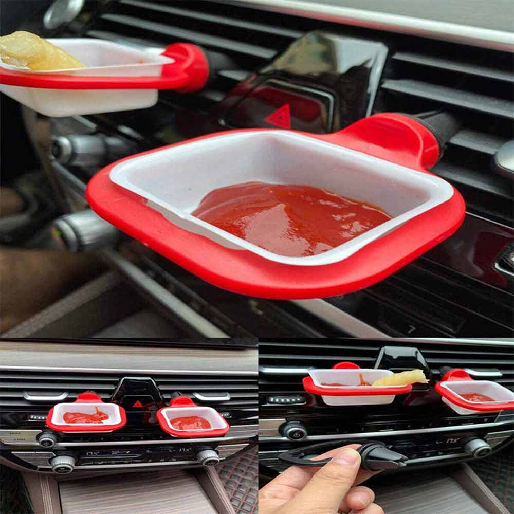 Twin In Car Sauce Holder Double McDonalds Dip Holder + French Fries Holder