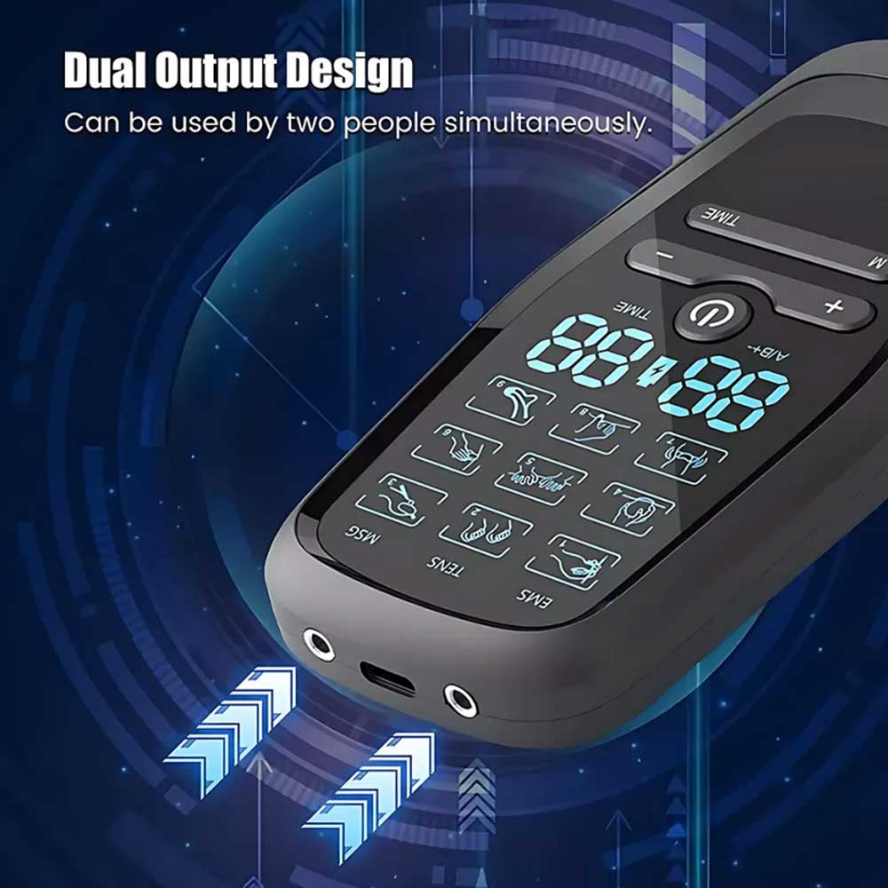Electrical Massager Tens Machine Unit Back Pain Therapy Pulse Muscle Stimulator