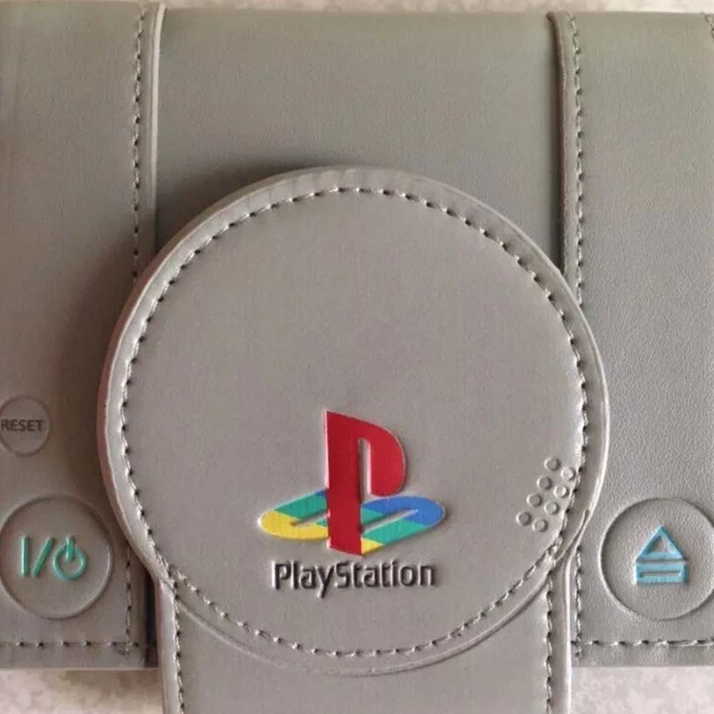 Console Shaped Wallet – Double Fold PU Leather Wallet with Card Holders, Gift for Gamers & Students