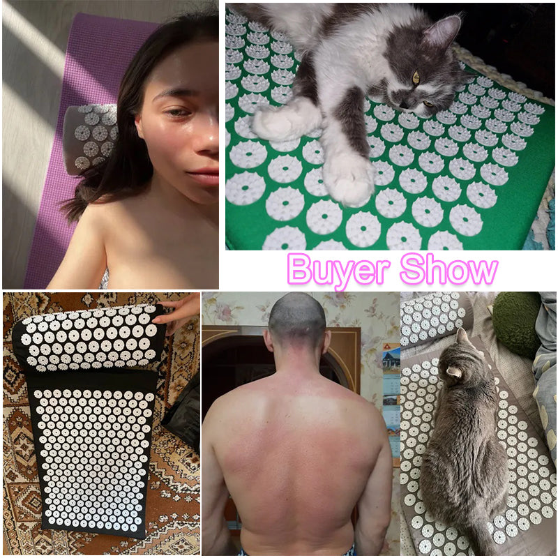Yoga Mat Spike Pain Pilates Massage Non-slip Acupressure Fitness Cushion Pillow