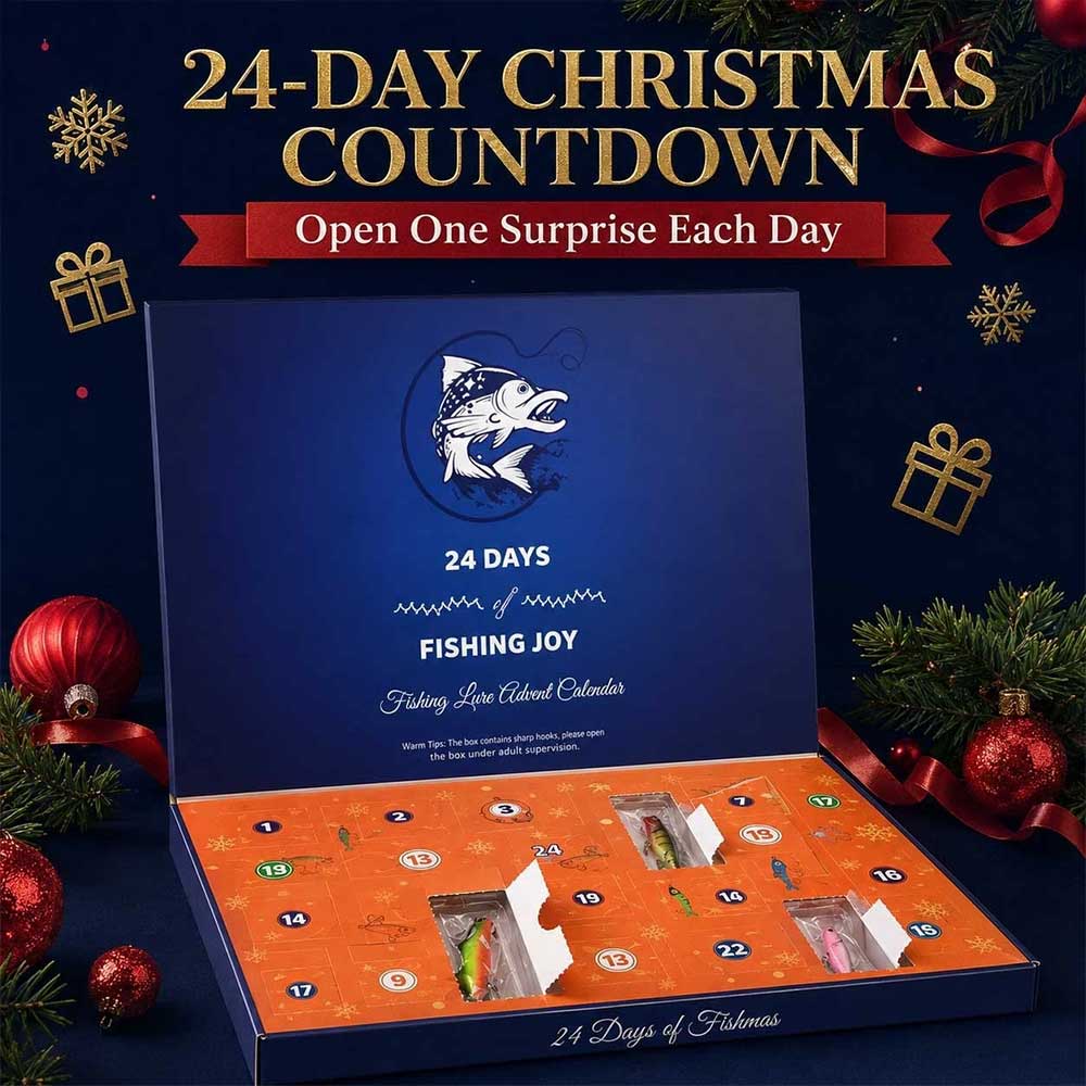 2026 Christmas Fishing Advent Calendar – 24 Days of Assorted Lures