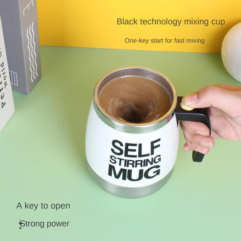 Self-Stirring Travel Mug - Automatic Mixing Cup for Coffee, Milk Tea, Protein Shakes & More