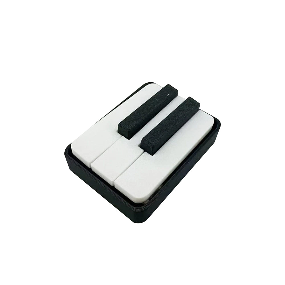 Piano Stress Clicker Keychain – 3D Printed Novelty Keyboard Fidget Toy