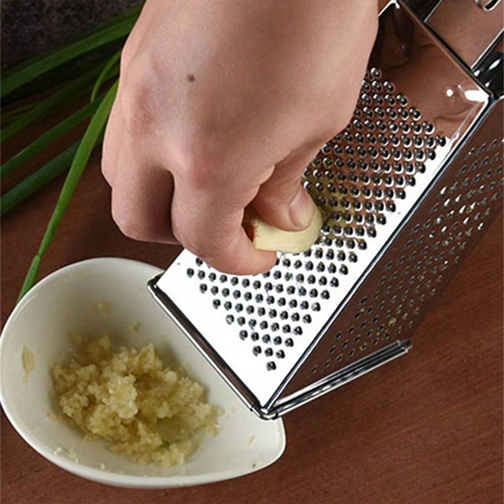4 Sided Box Cheese Grater Stainless Steel 8 Inch Kitchen Vegetable Slicer Cutter
