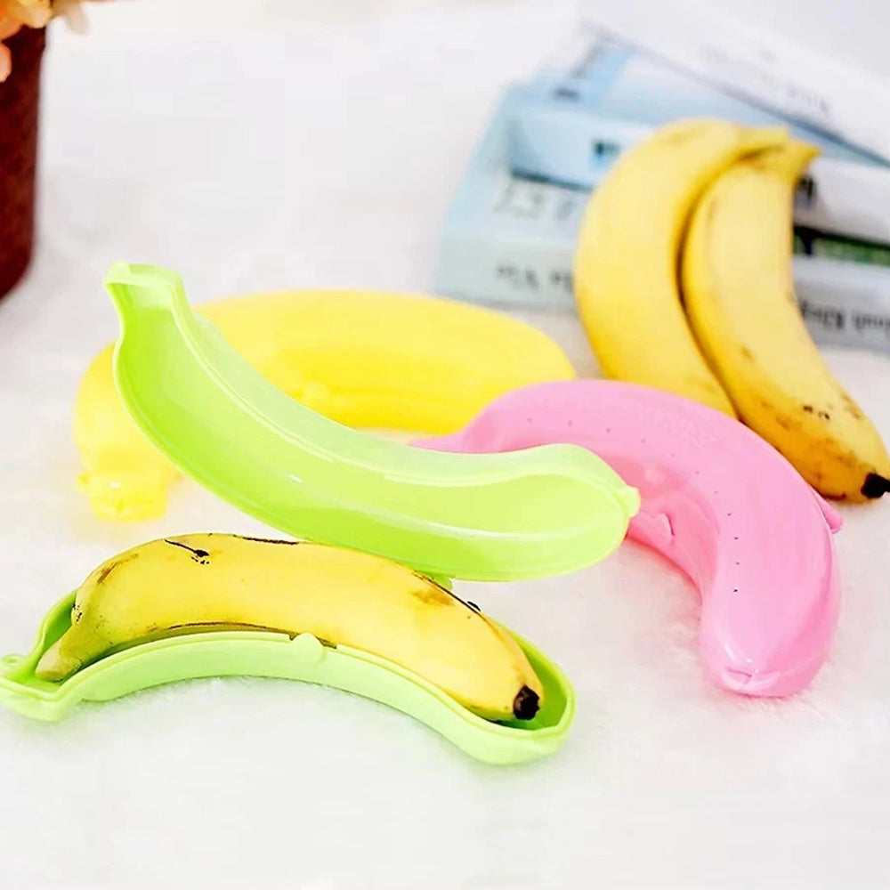 2 Pack Reusable Banana Storage Box – Fruit Protector with Vents for Freshness Portable Lunch Companion