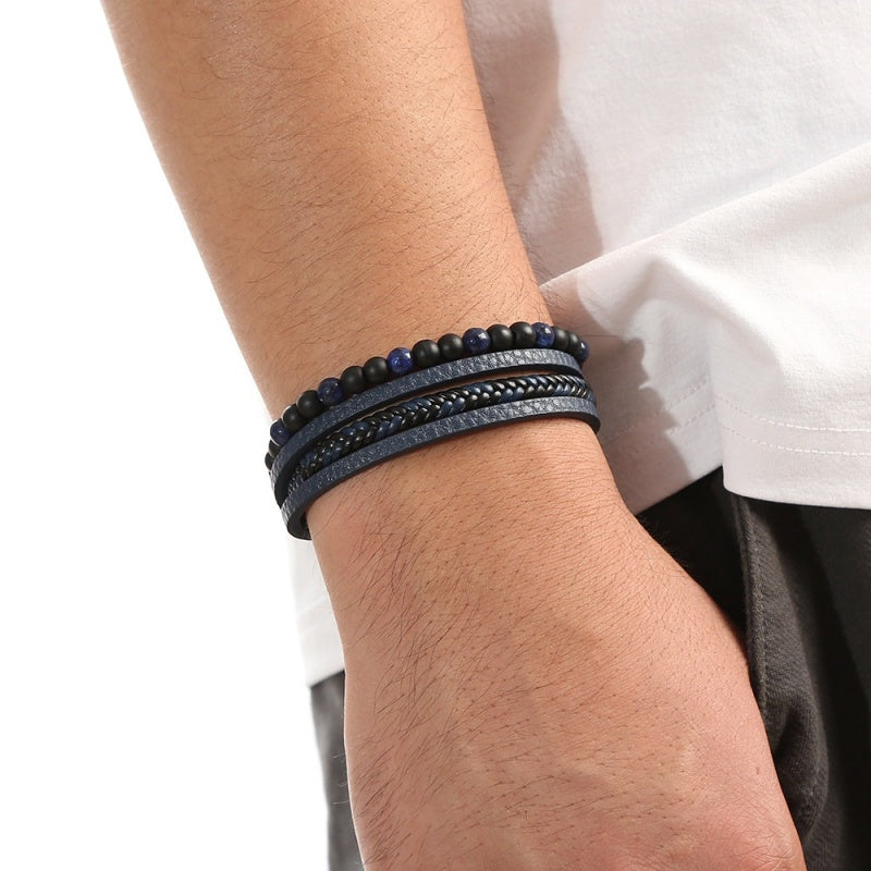 Braided Fashion Bracelets PU Leather Bracelet Bangle Wrap Wristband
