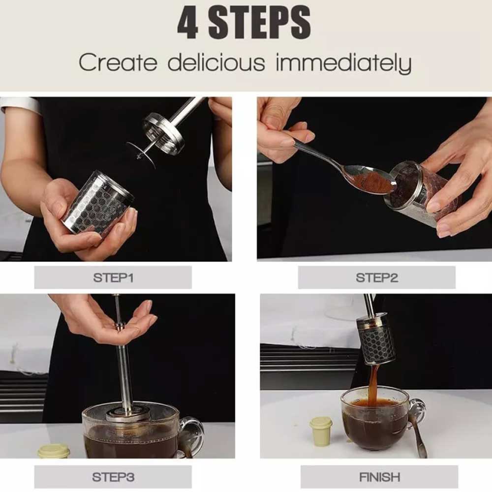 Portable Travel Coffee Brewer Final press Reusable Coffee Filter Coffee Maker
