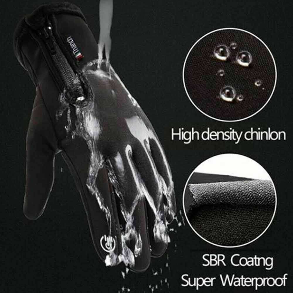 Thermal Winter Gloves Waterproof Touch Screen Thermal Windproof Warm Zipper