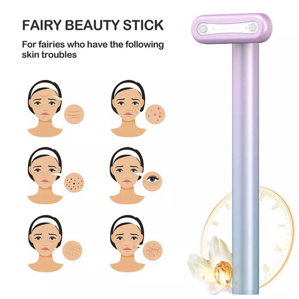 4 in 1 Facial Wand LED Red Light Therapy Face & Neck Skin Care & Beauty Massager
