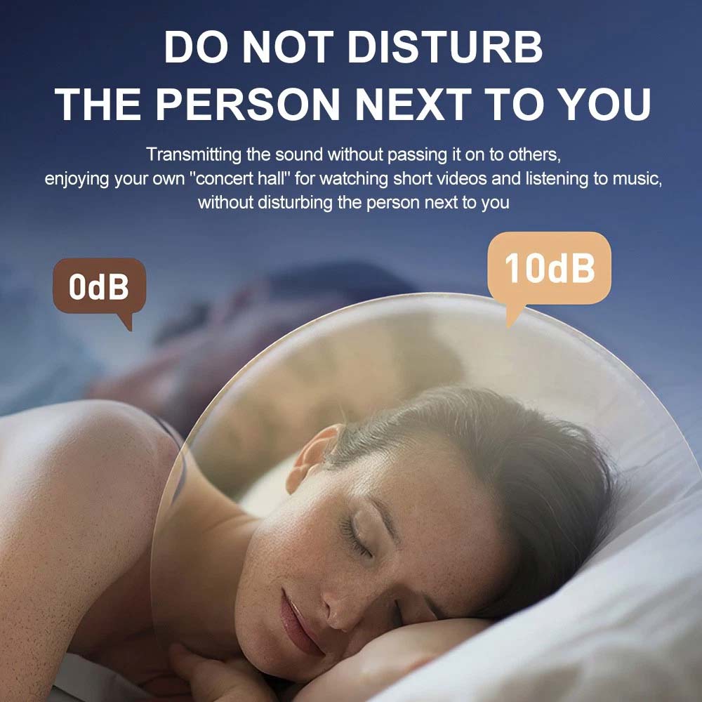 Under Pillow Sleep Speaker - Bone Conduction Wireless Speaker with 10 Sleep Sounds