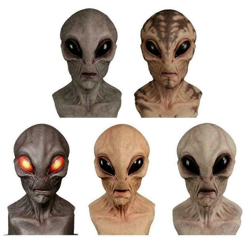 Alien Latex Mask Scary Horror Masks Comfortable Soft Halloween Cosplay Props