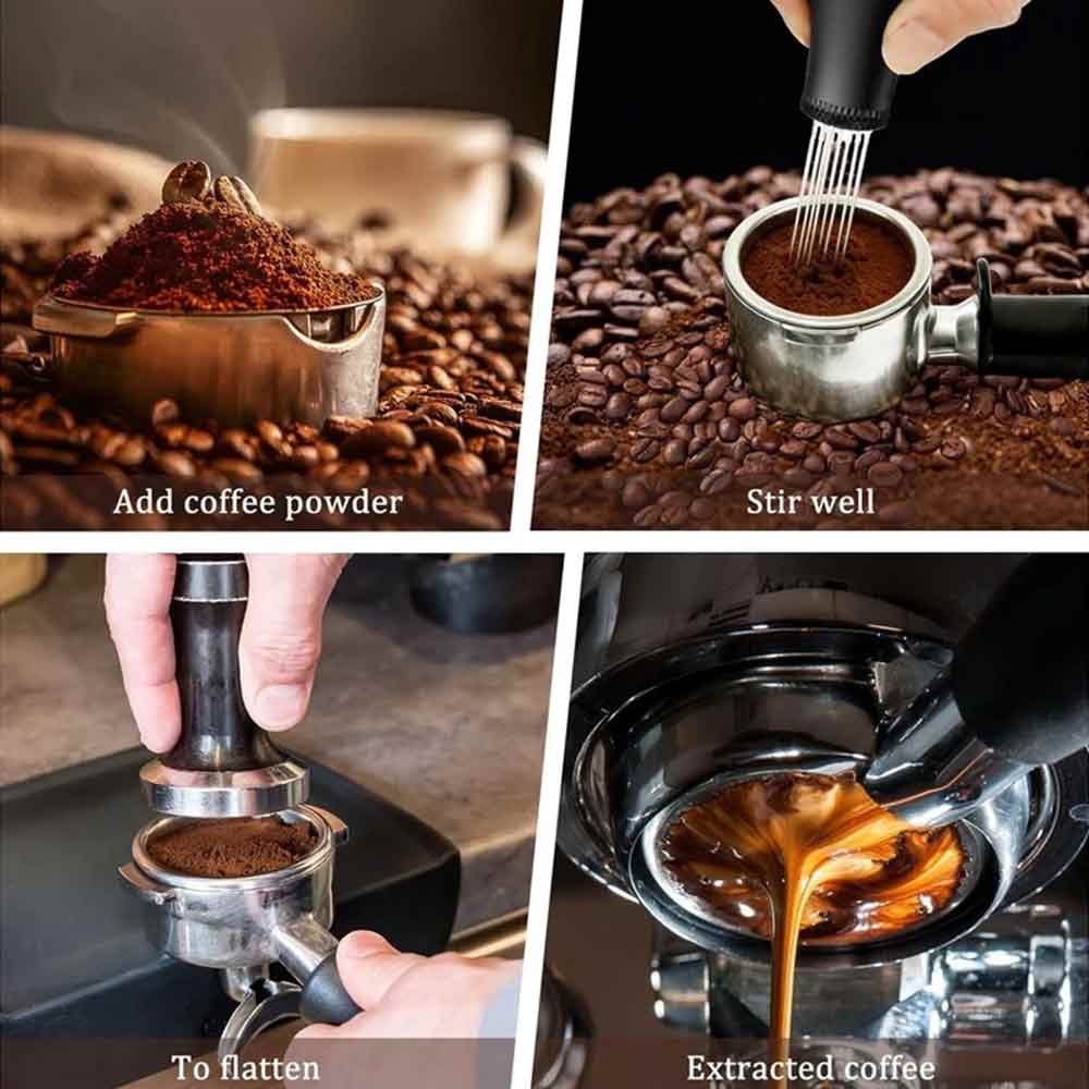 Coffee Tamper Distributor & WDT Tool – Espresso Coffee Distribution Needle Set