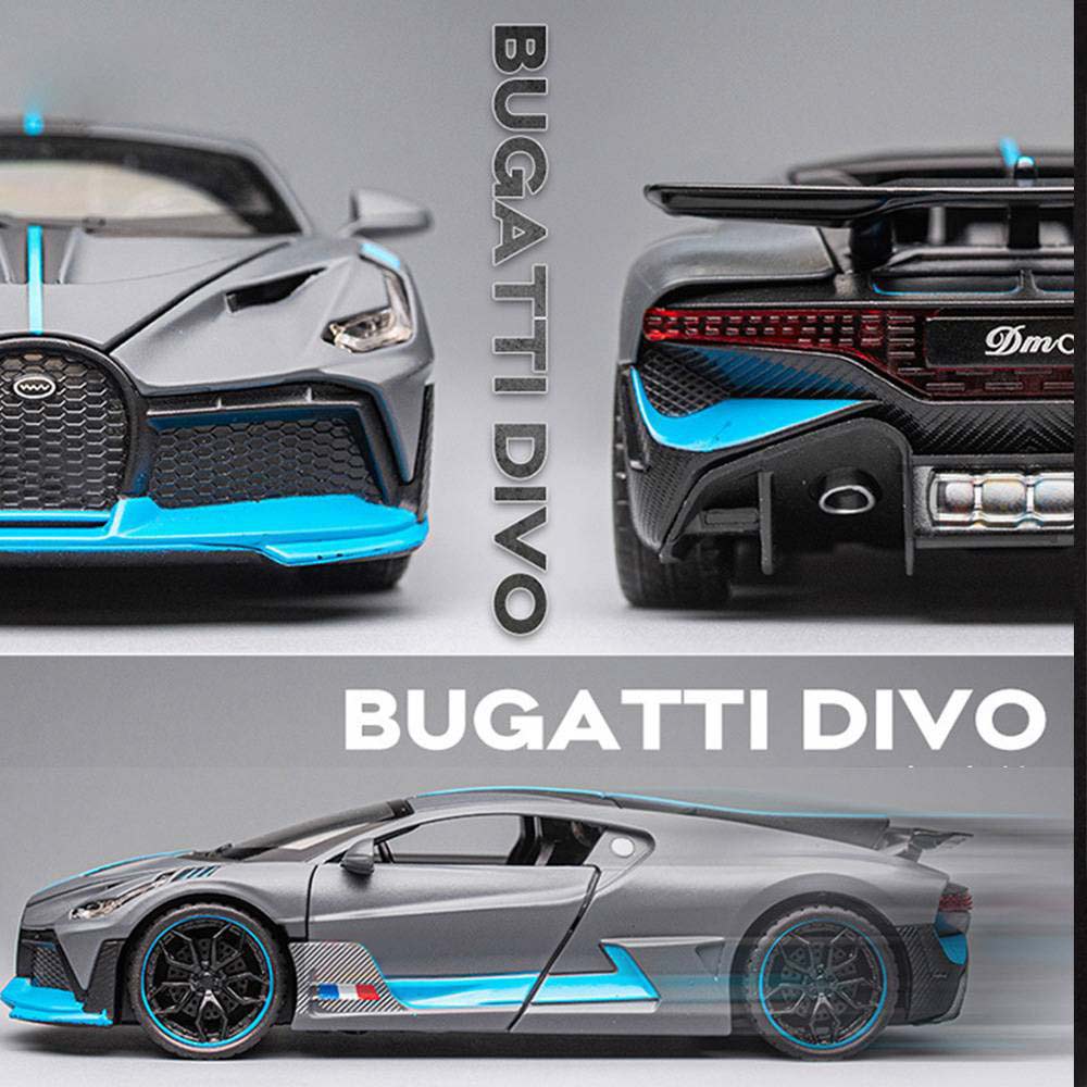 Diecast Bugatti Divo 1:32 – Alloy Model Car with Light, Music & Open Doors