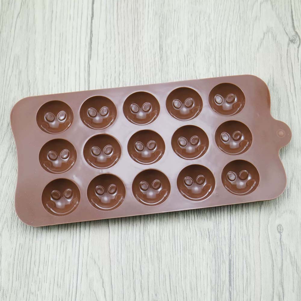 2X Silicone Smiley Face Molds - Chocolate Cake Ice Tray & Jelly Candy Baking Moulds