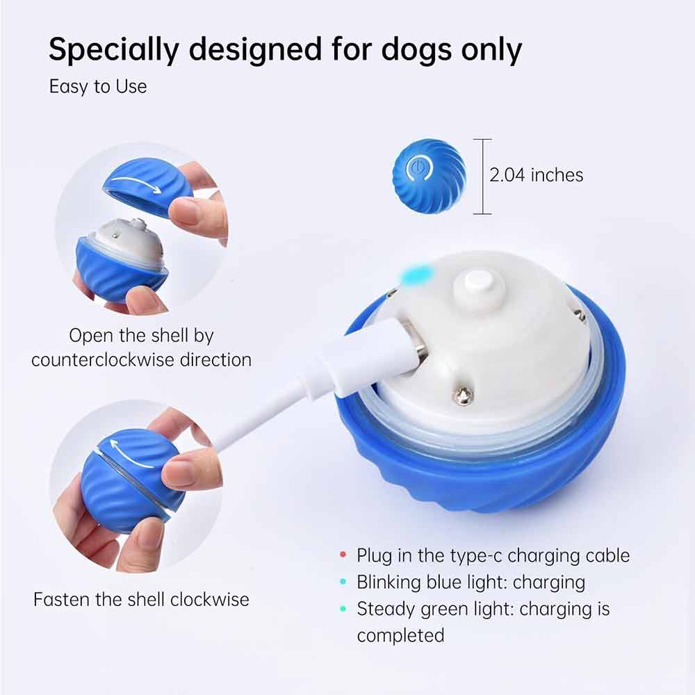 Smart Cat Dog Toy Automatic Rolling Ball Electric Pet Self-moving Kitten Game