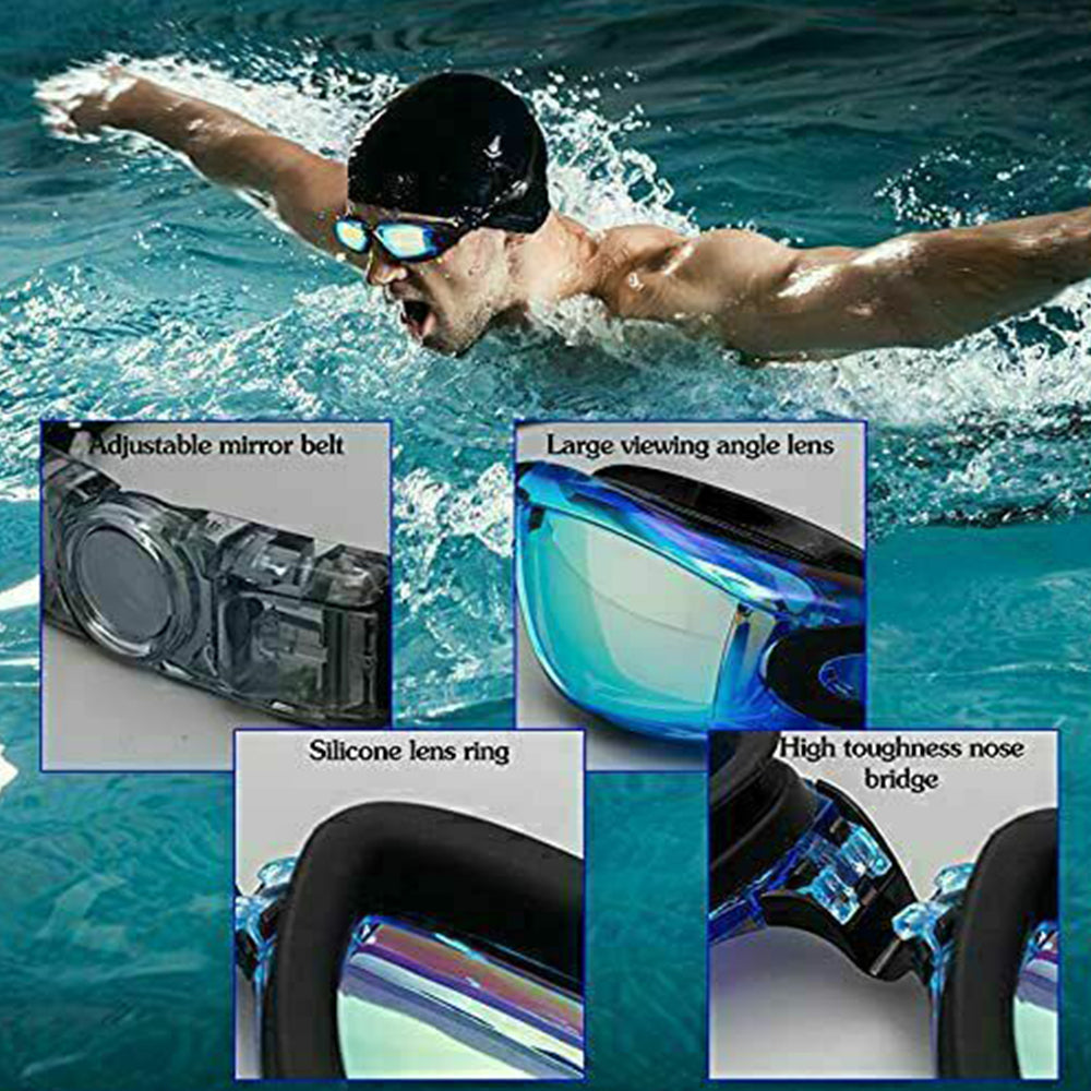 Swimming Goggles for Men Women Adult Teens Adjustable Anti Fog Diving Goggles