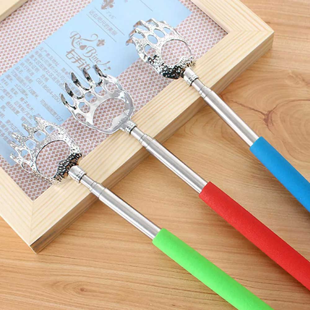 1PC Extendable Bear Claw Scratch Massage Extend Portable Back Scratcher Telescopic Random color