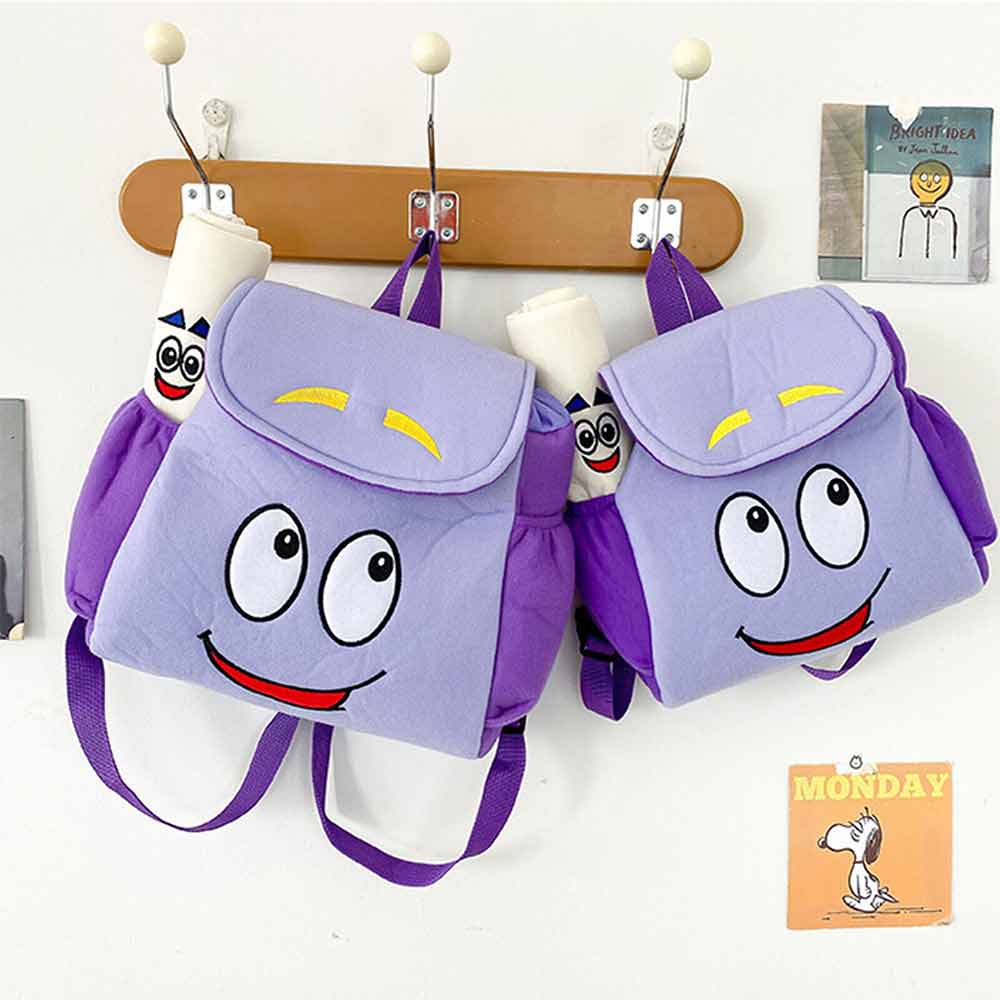 Dora the Explorer Plush Backpack with Interactive Map – Purple Kids Adventure Bag for School & Dress-Up