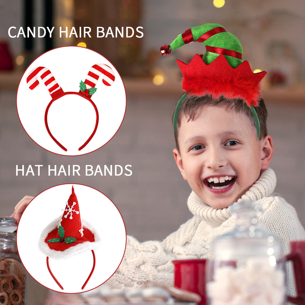 Festive Christmas Headband – Elf Hat & Santa Legs Party Decoration Headwear