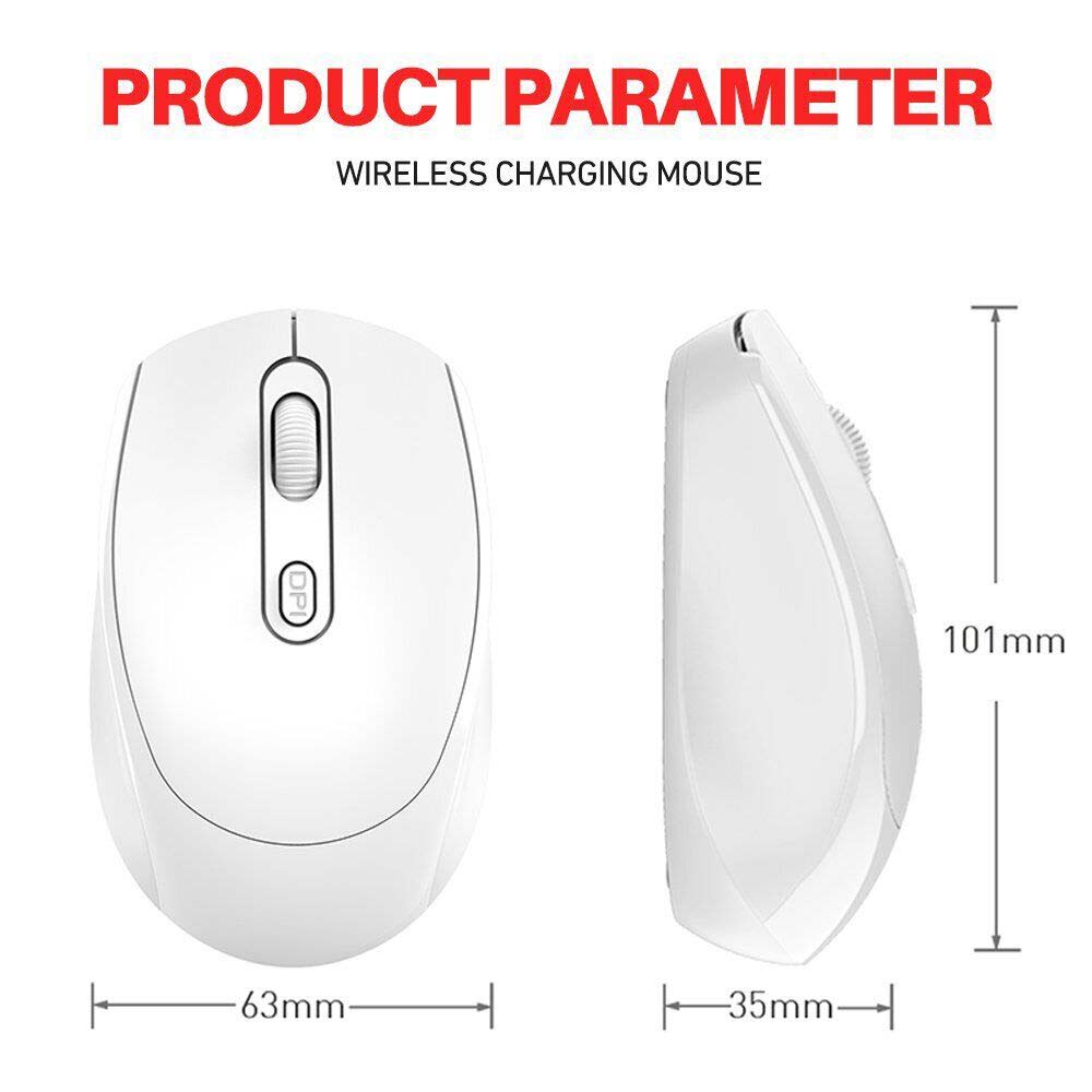 2.4GDual Mode Wireless Bluetooth Mouse Rechargeable Silent Ergonomic forLaptopPC