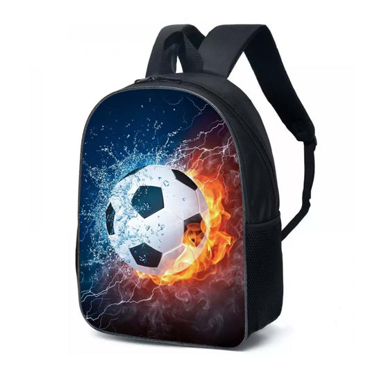 17" Football Backpack Boys Cartoon School Bag Kids Travel Shoulders Bag Rucksack