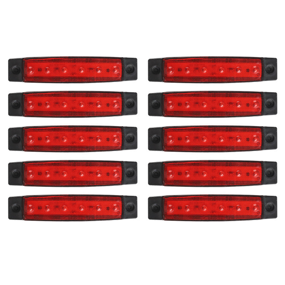 10Pcs Marine Boat 6LED Deck Courtesy Lights Waterproof Blue Stern Transom Light