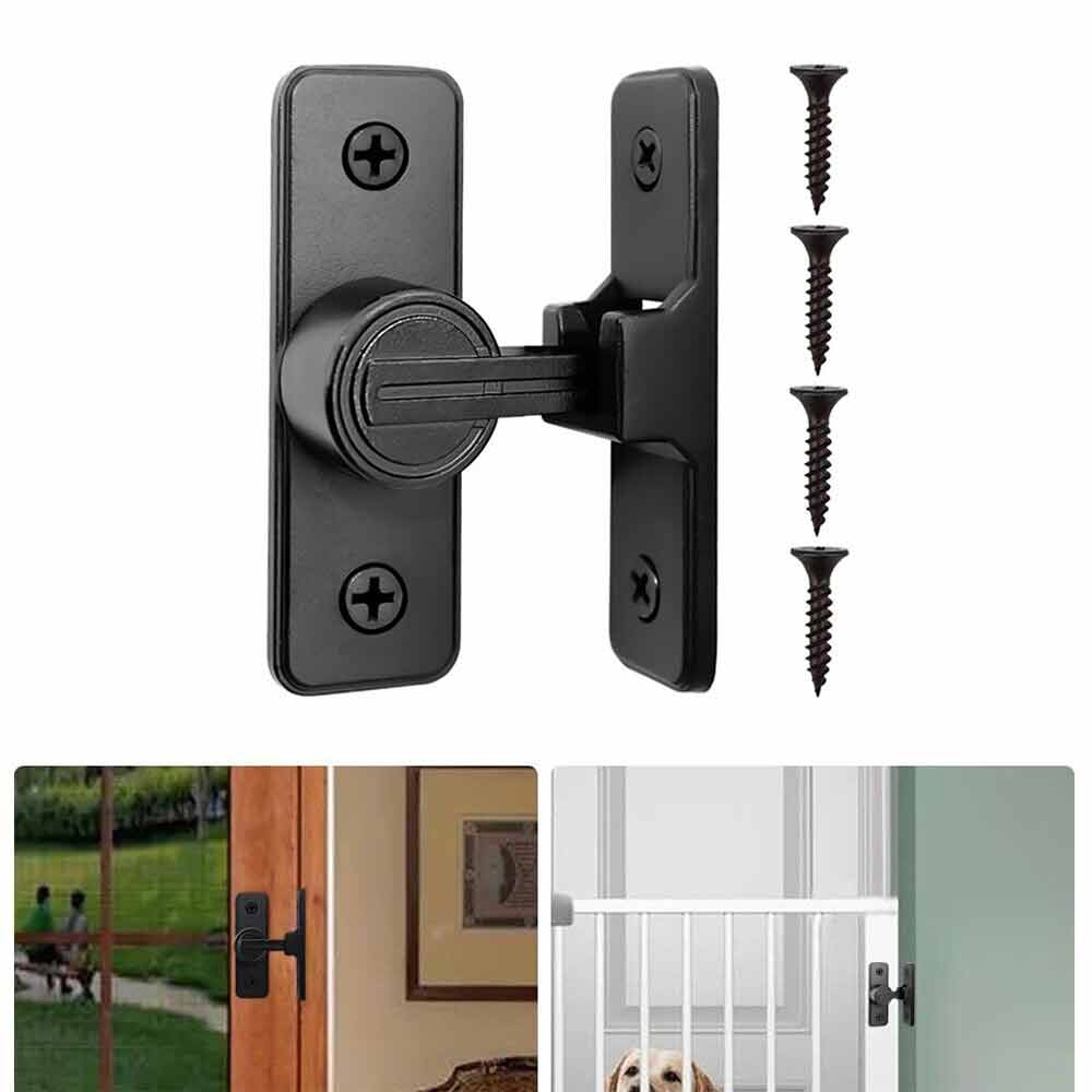 Barn Door Lock Heavy Duty Sliding Barn Door Latch Lock 90 Degree Gate Latch