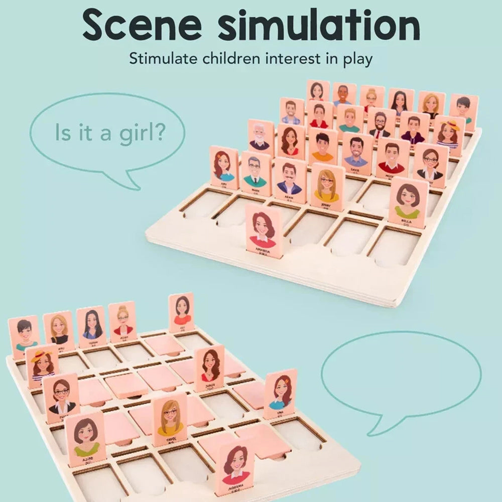 Wooden Guessing Board Game – Logical Thinking Training, 2-Player Interactive Puzzle