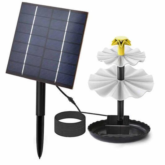 3 Tiered Bird Bath Pump with Solar Panel Solar Water Fountain for Bird Bath Garden Outdoor Indoor Pond Decor