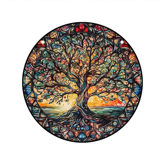 3-Pack Tree of Life Wall Art - 2D Acrylic Hanging Ornament for Indoor & Outdoor Garden Decor