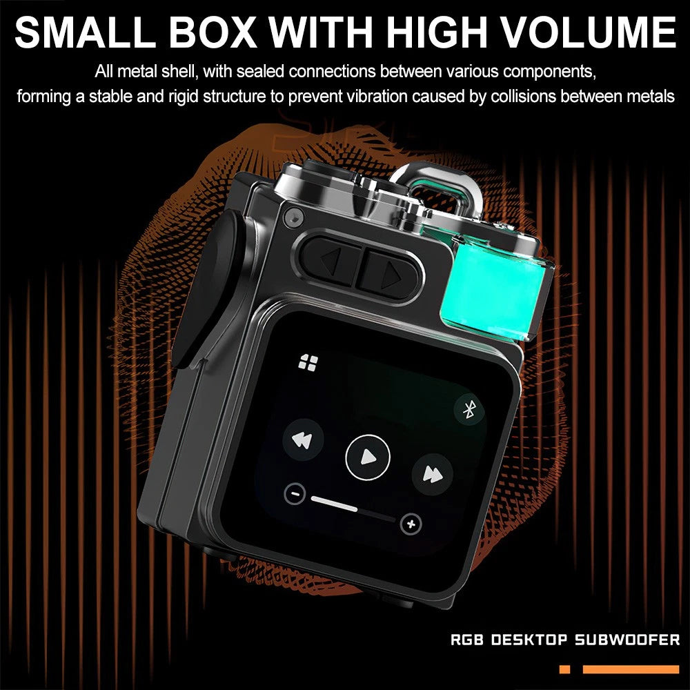 Outdoor Wireless Bluetooth Mini Speaker - Alarm Clock, RGB Lamp & App Control