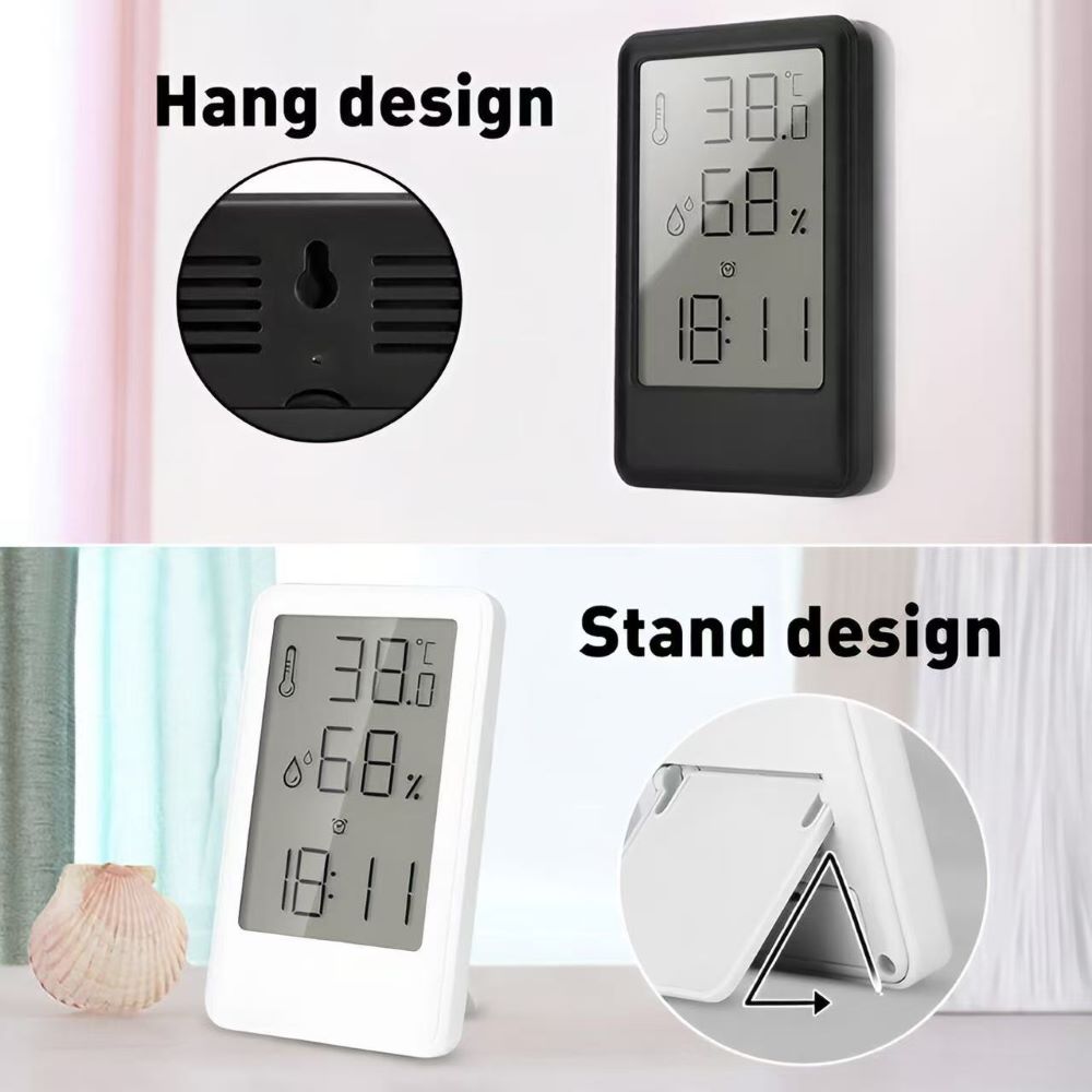 Multifunctional Electronic Alarm Clock – Indoor Digital Thermometer & Hygrometer