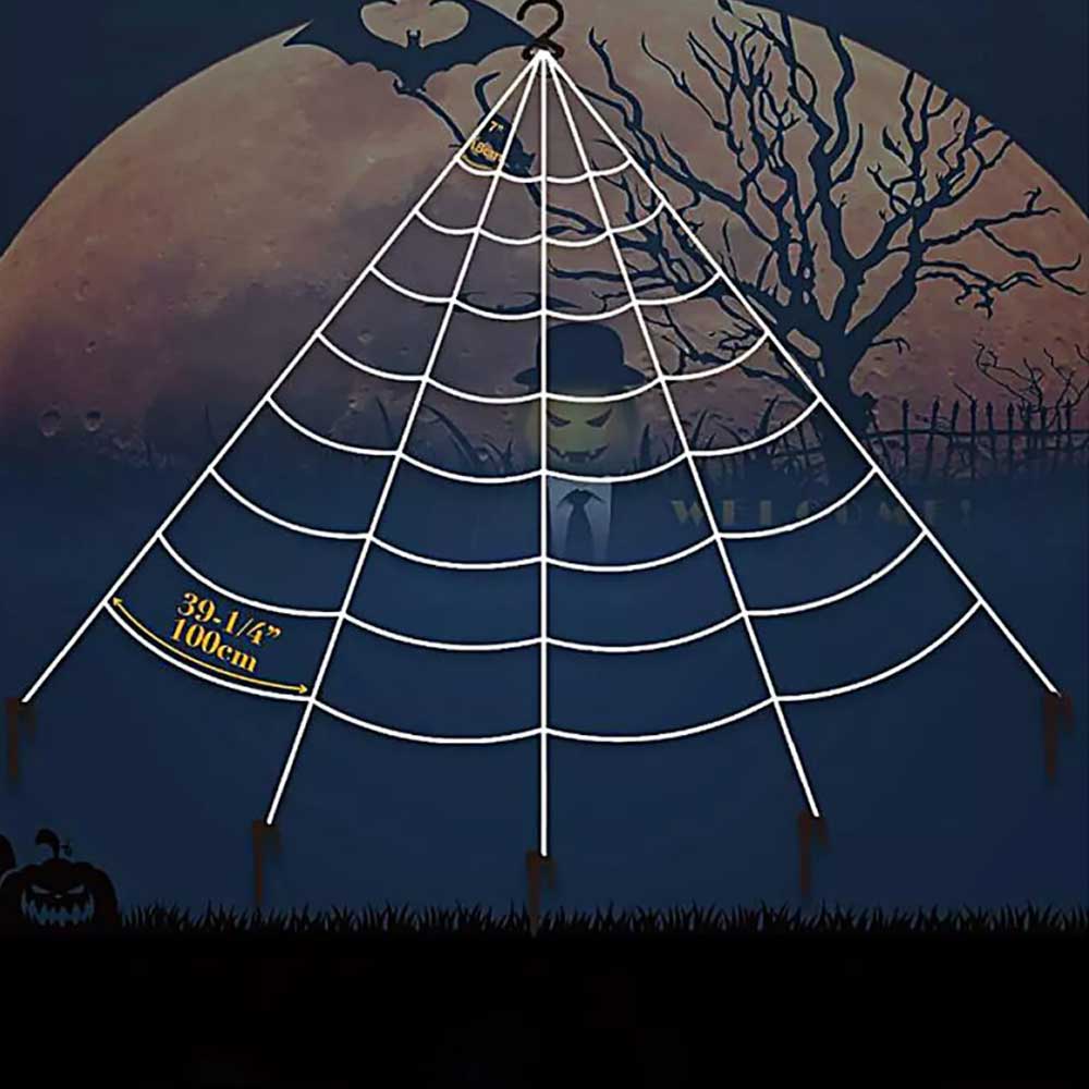 5M Giant Spider Web Halloween Decoration Haunted House Prop Indoor Outdoor Party