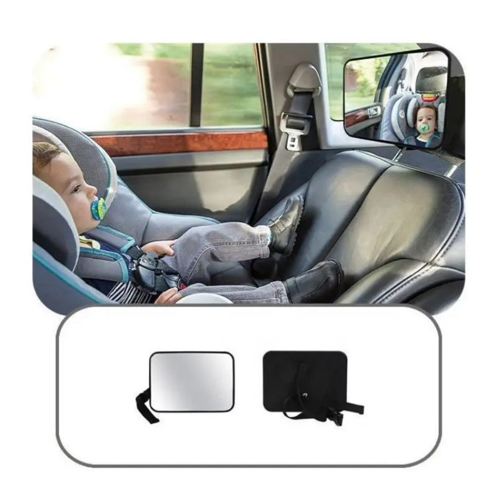 Car Mirror for Back Seat – Adjustable & Detachable Wide View Safety Mirror