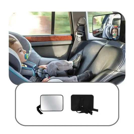 Car Mirror for Back Seat – Adjustable & Detachable Wide View Safety Mirror