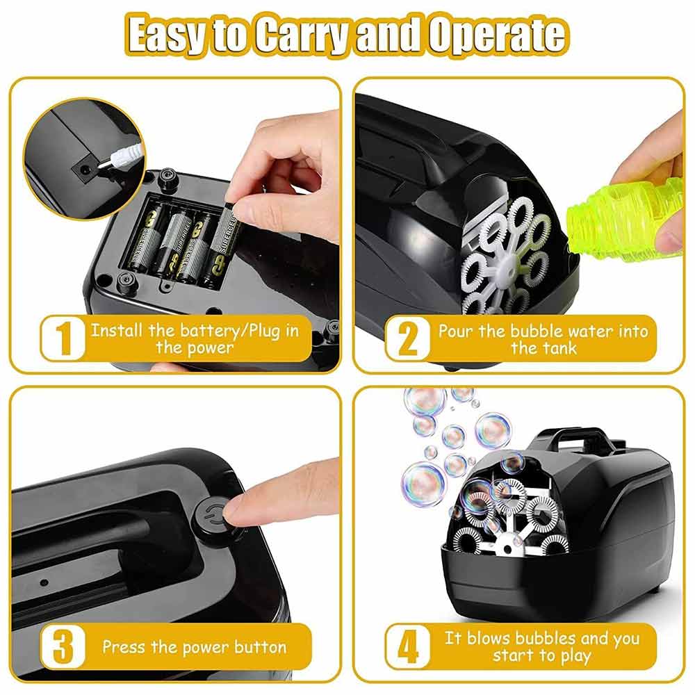 USB Automatic Bubble Blower Bubbles Electric Bubble Machine Wedding Party Xmas