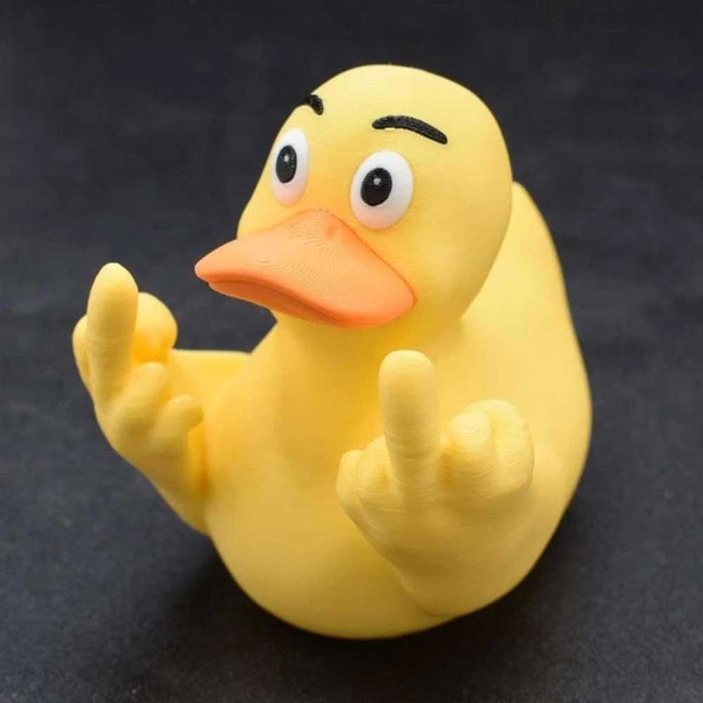 Funny Middle Finger Duck,Unique Middle Finger Rubber Ducks Figurines Prank Gifts