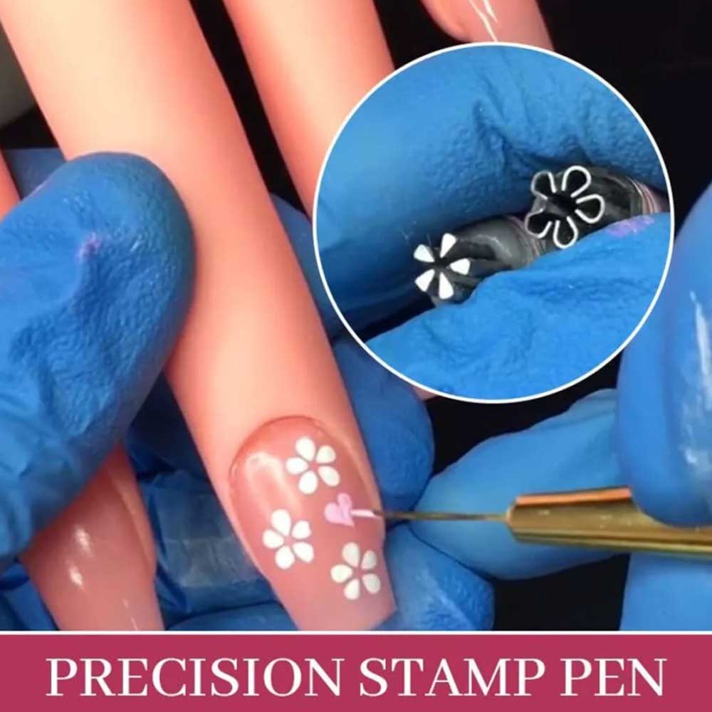 6PCS/Set Nail Art Stamp Pen Set DIY Nail Art Dotting Tools for Girls and Women
