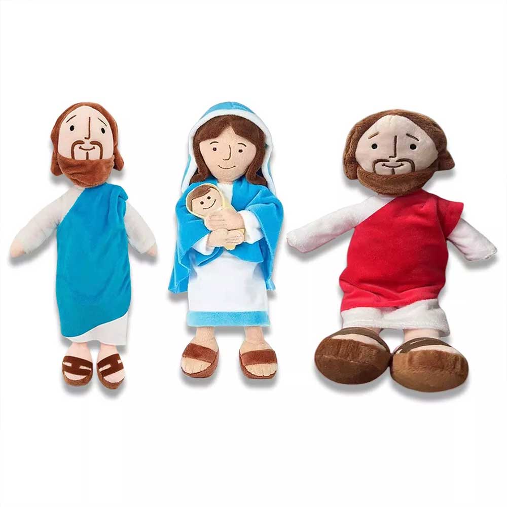 Jesus Plush Doll - Religious Stuffed Toy for Kids, Easter Gift, Christening Present