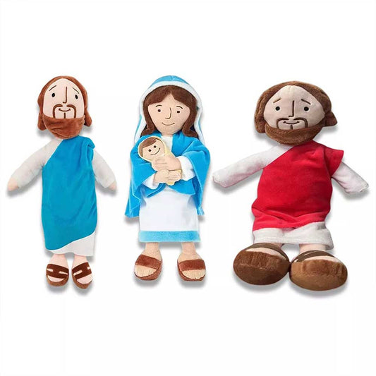Jesus Plush Doll - Religious Stuffed Toy for Kids, Easter Gift, Christening Present