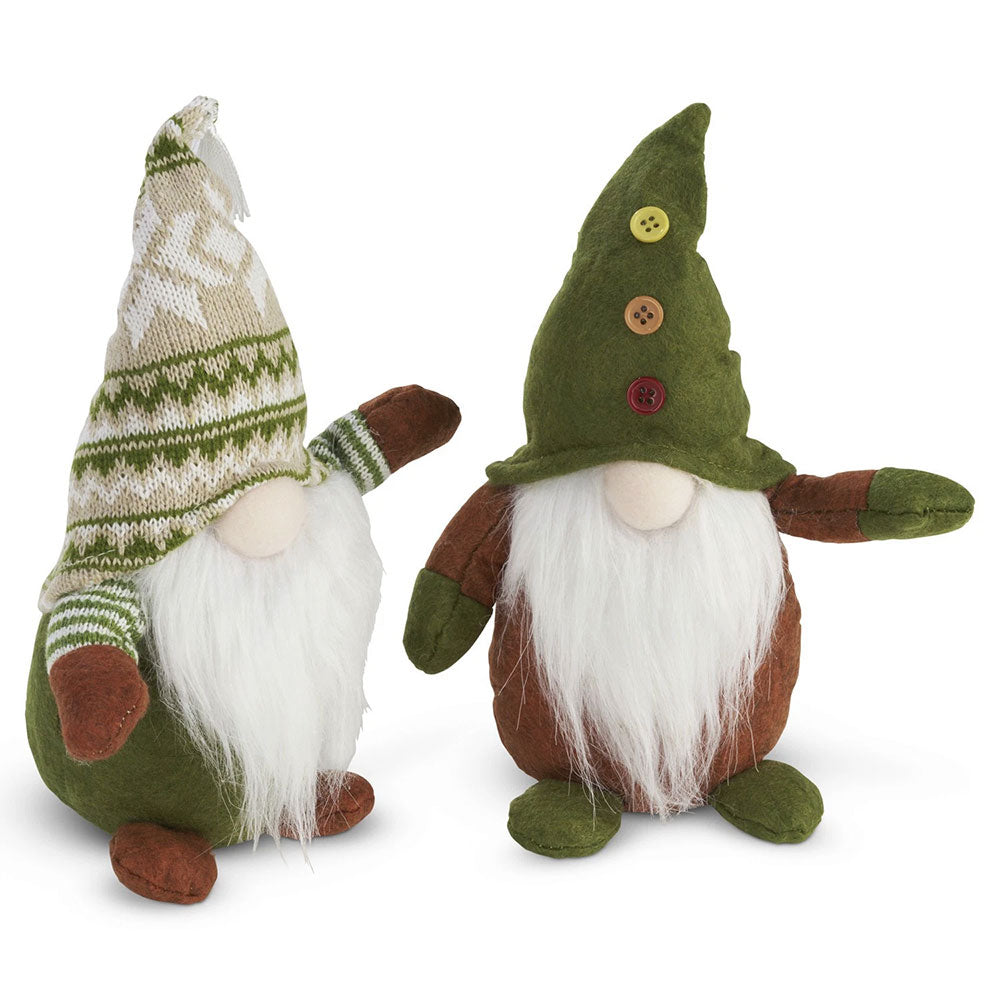 Set of 2 Christmas Gonks – Fluffy Bearded Festive Gnome Xmas Decor for Table